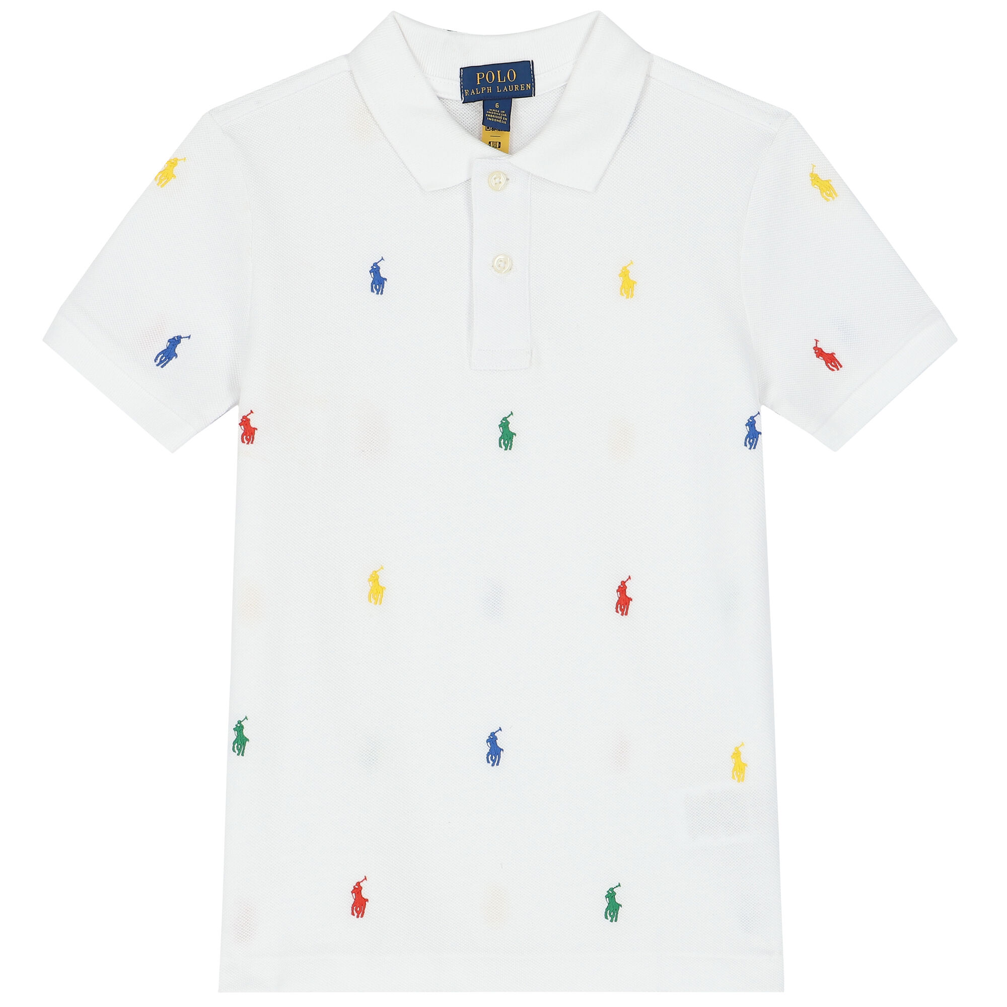 Boys white ralph lauren polo shirt deals