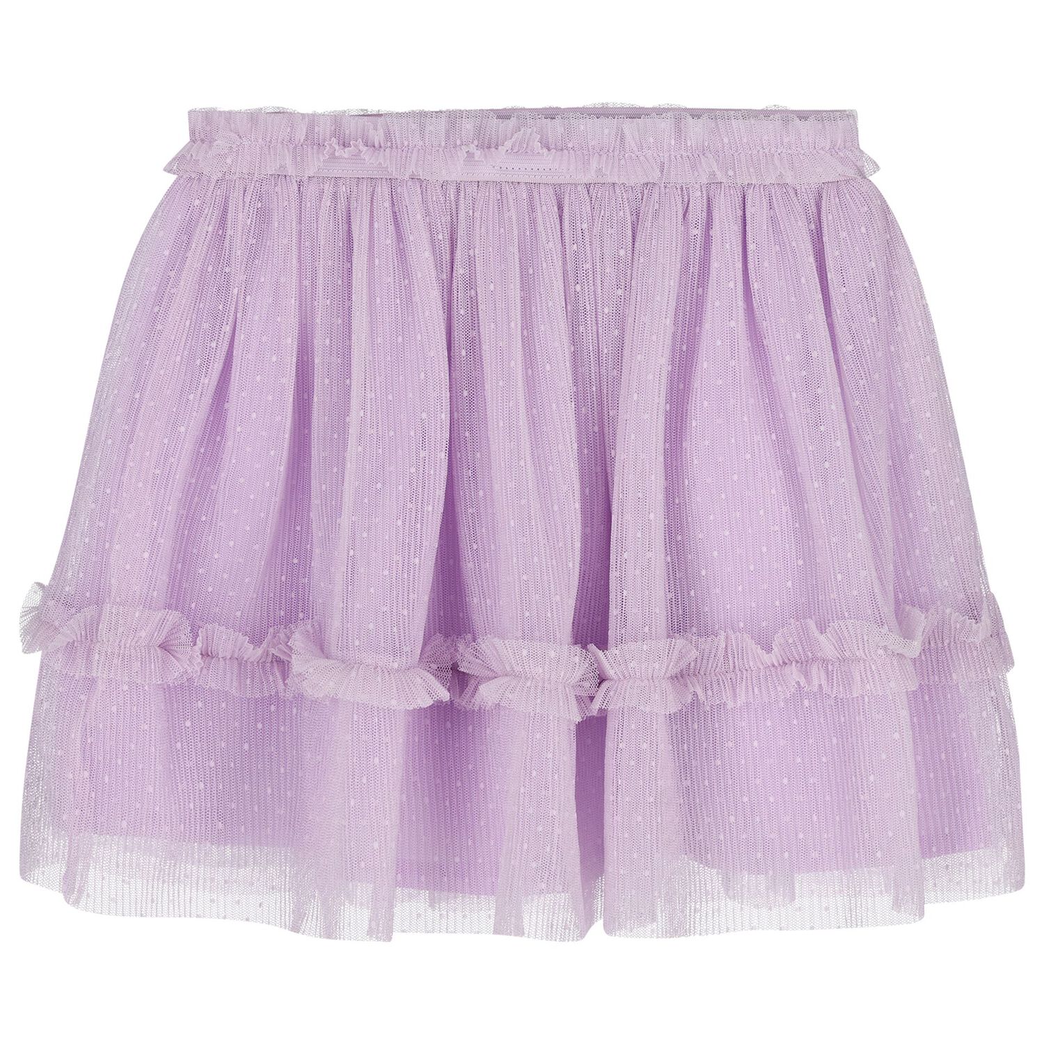 Girls White & Lilac Floral Tulle Skirt Set, 2, hi-res