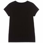 Girls Black Logo T-Shirt, 1, hi-res