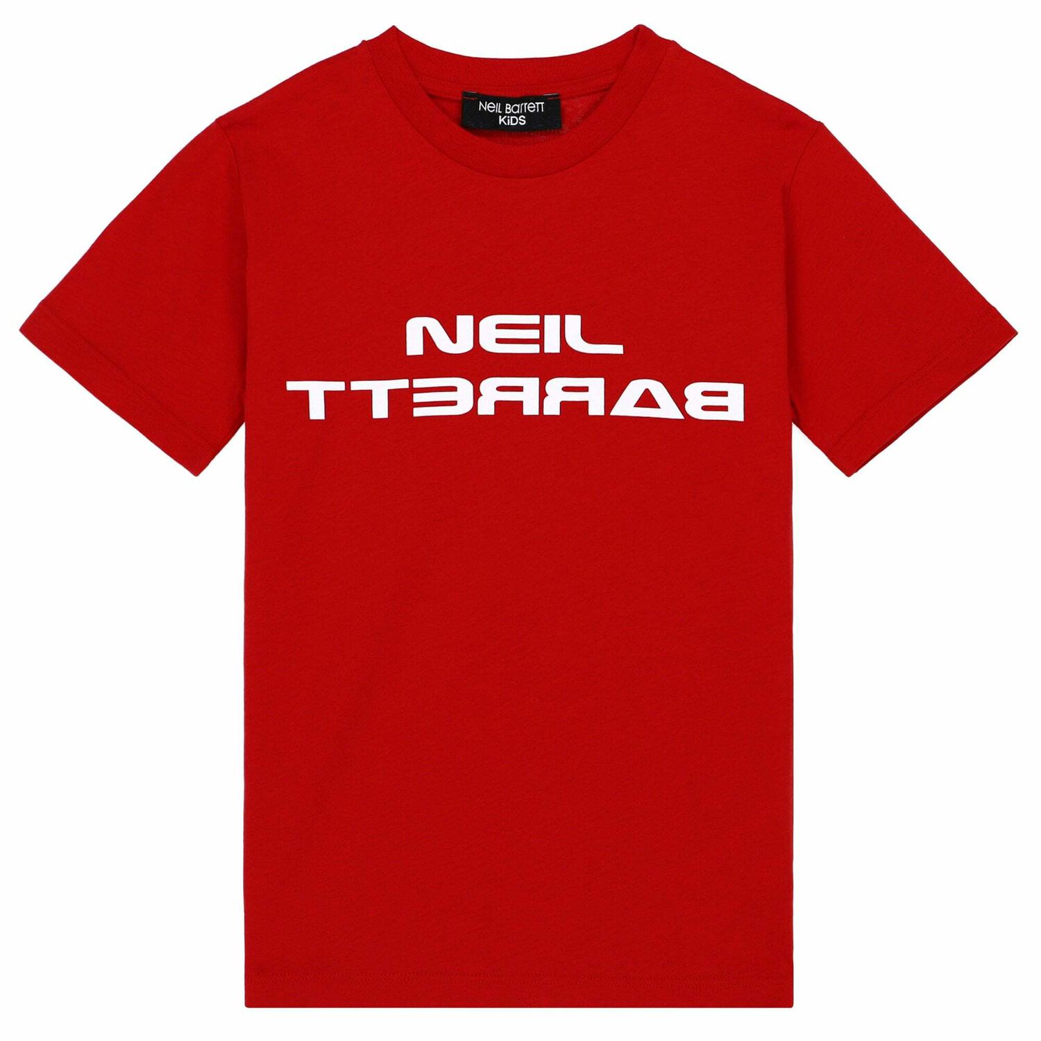 Boys Red Logo Printed T-Shirt, 1, hi-res