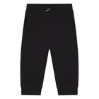Younger Boys Ivory & Black Ikonik Karl Trouser Set, 1, hi-res