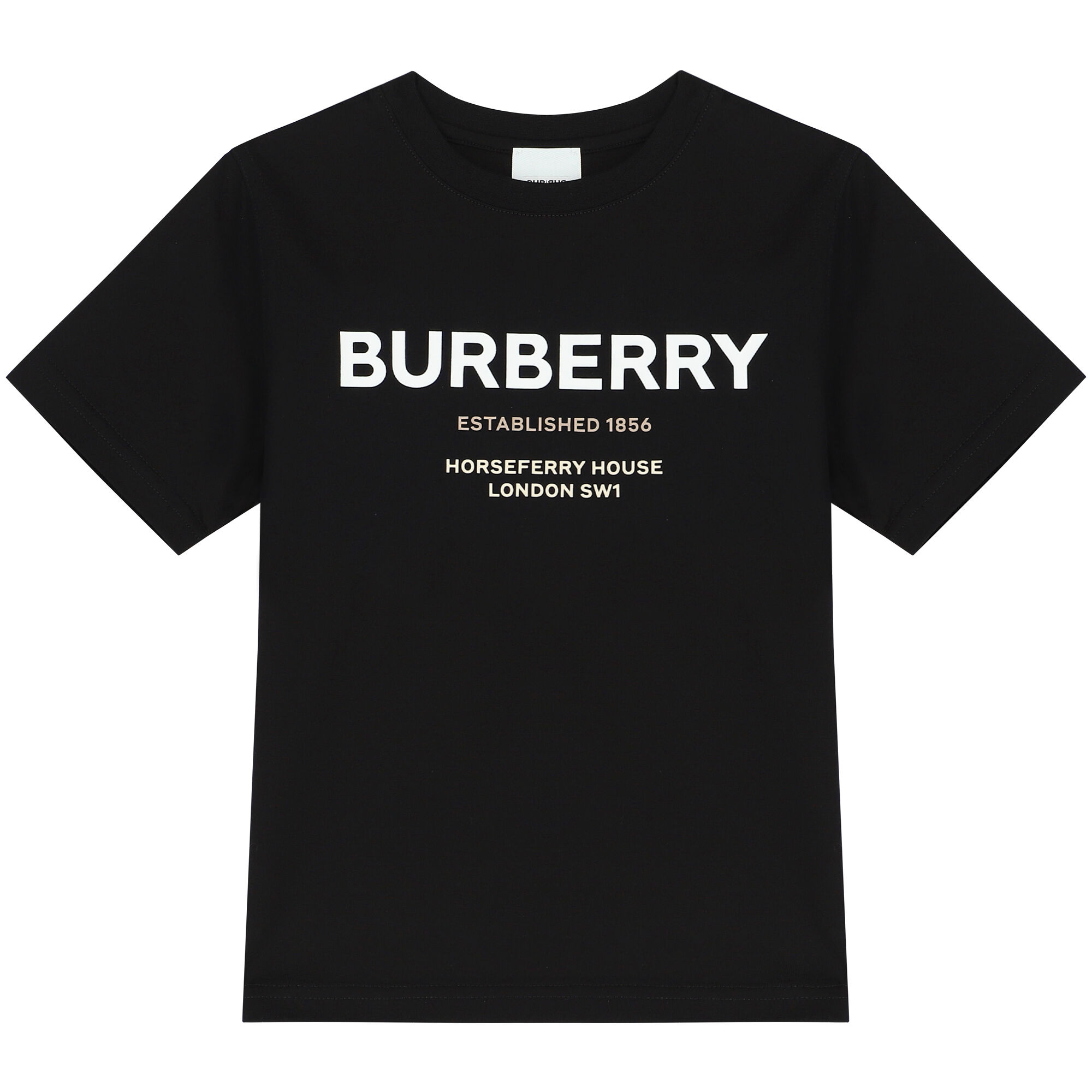【SALE】Burberry T-Shirt Burberry Black Logo T-Shirt | Junior Couture USA