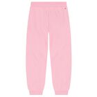 Girls Pink Logo Joggers, 1, hi-res