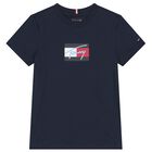 Boys Navy Blue Logo T-Shirt, 2, hi-res