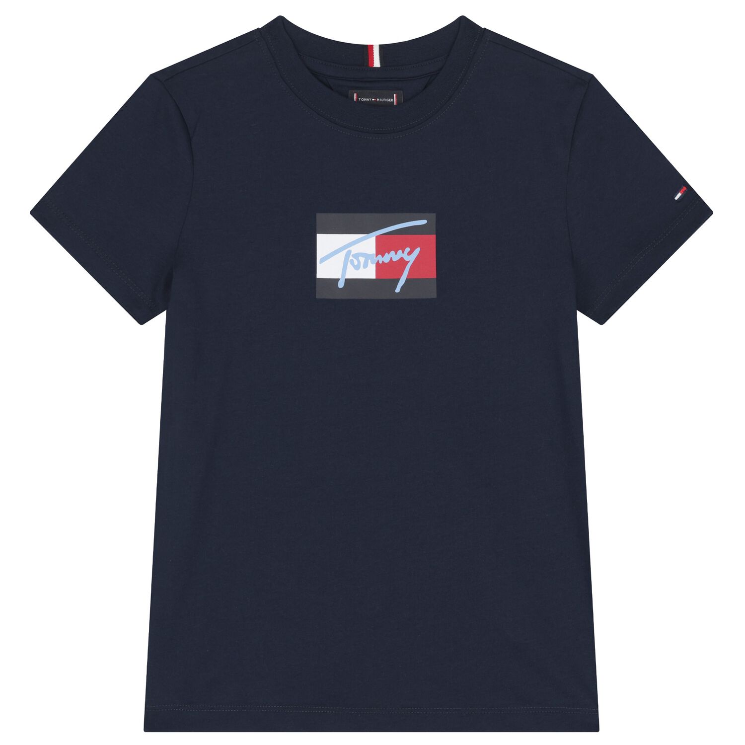 Boys Navy Blue Logo T-Shirt, 2, hi-res image number null