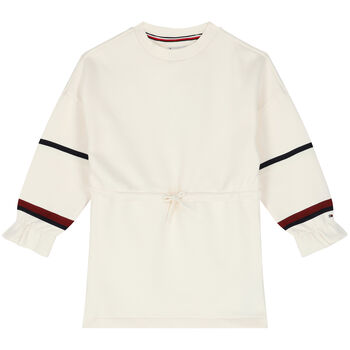 Girls Ivory Logo Sweatshirt Dress