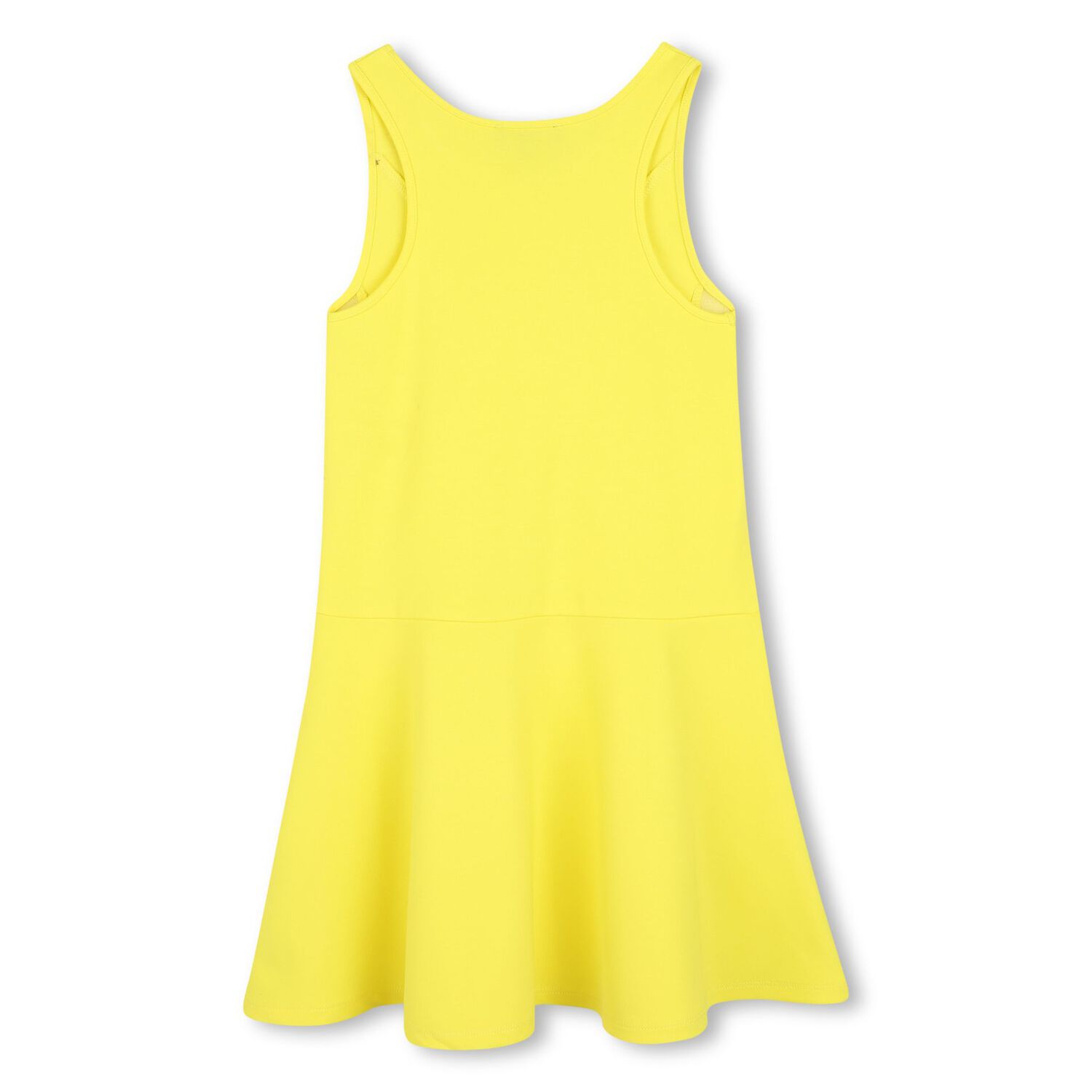 Girls Yellow Logo Sleeveles Dress, 1, hi-res
