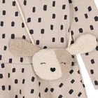 Girls Beige & Black Spot Dress Set, 2, hi-res