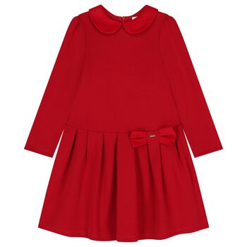Girls Red Bow Dress