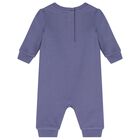 Baby Girls Purple Polo Bear Romper, 1, hi-res