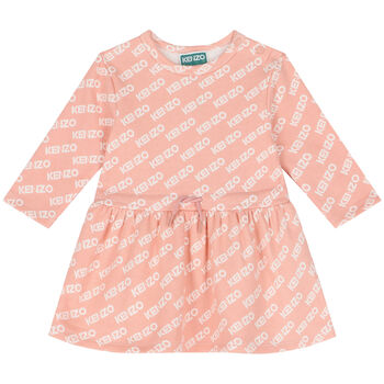 Younger Girls Pink Logo Dress