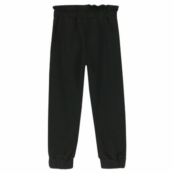 Girls Black Logo Joggers