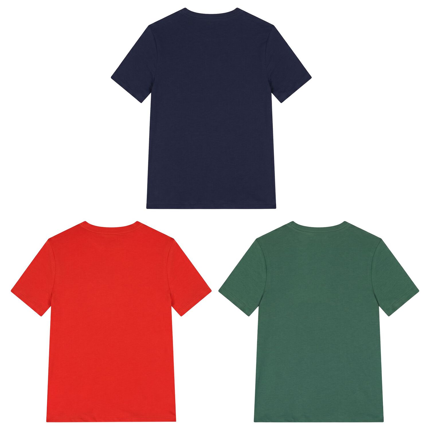Boys Navy Blue, Green & Orange Logo T-Shirts ( 3-Pack ), 2, hi-res