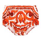Baby Girls White & Orange Majolica Dress Set, 1, hi-res
