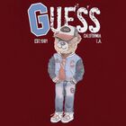 Boys Burgundy Teddy Bear Logo T-Shirt, 3, hi-res