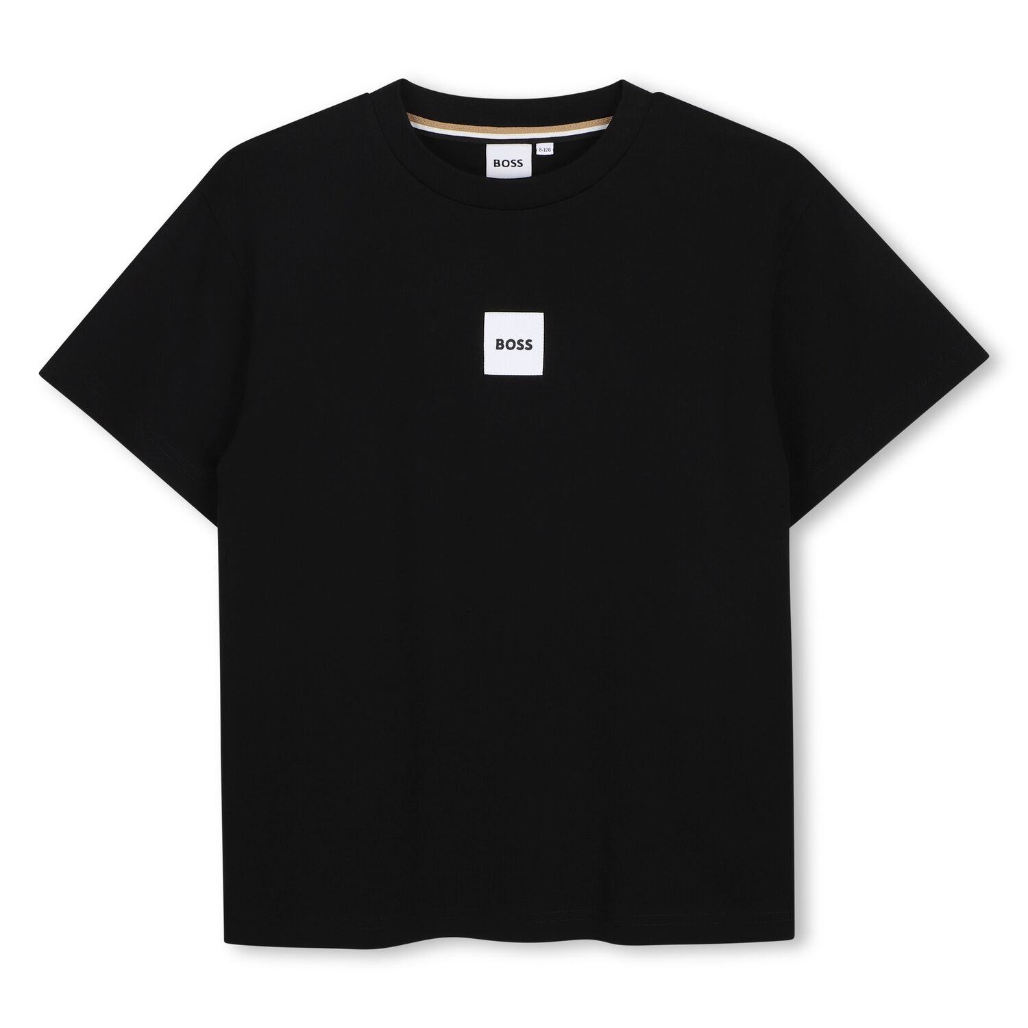 Boys Black Logo T-Shirt, 1, hi-res