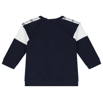 Younger Boys Navy Blue Logo Sweatshirt