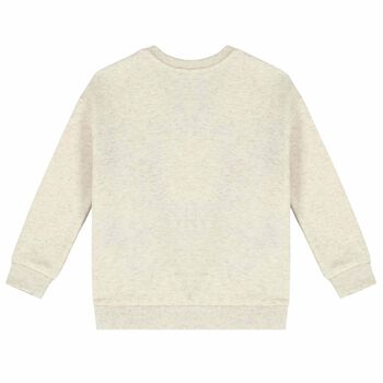Younger Girls Beige Tiger Sweatshirt