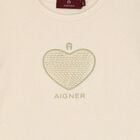 Girls Gold Logo Heart Dress, 1, hi-res