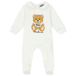Ivory Teddy Logo Babygrow