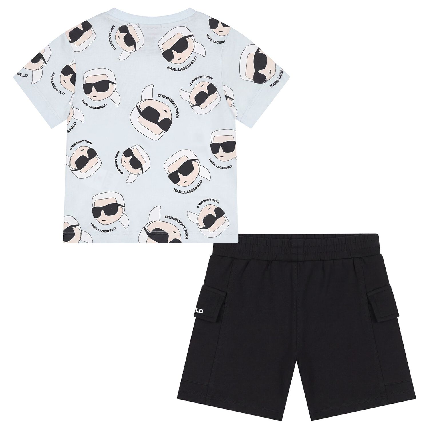 Boys Blue & Black Ikonik Shorts Set, 1, hi-res