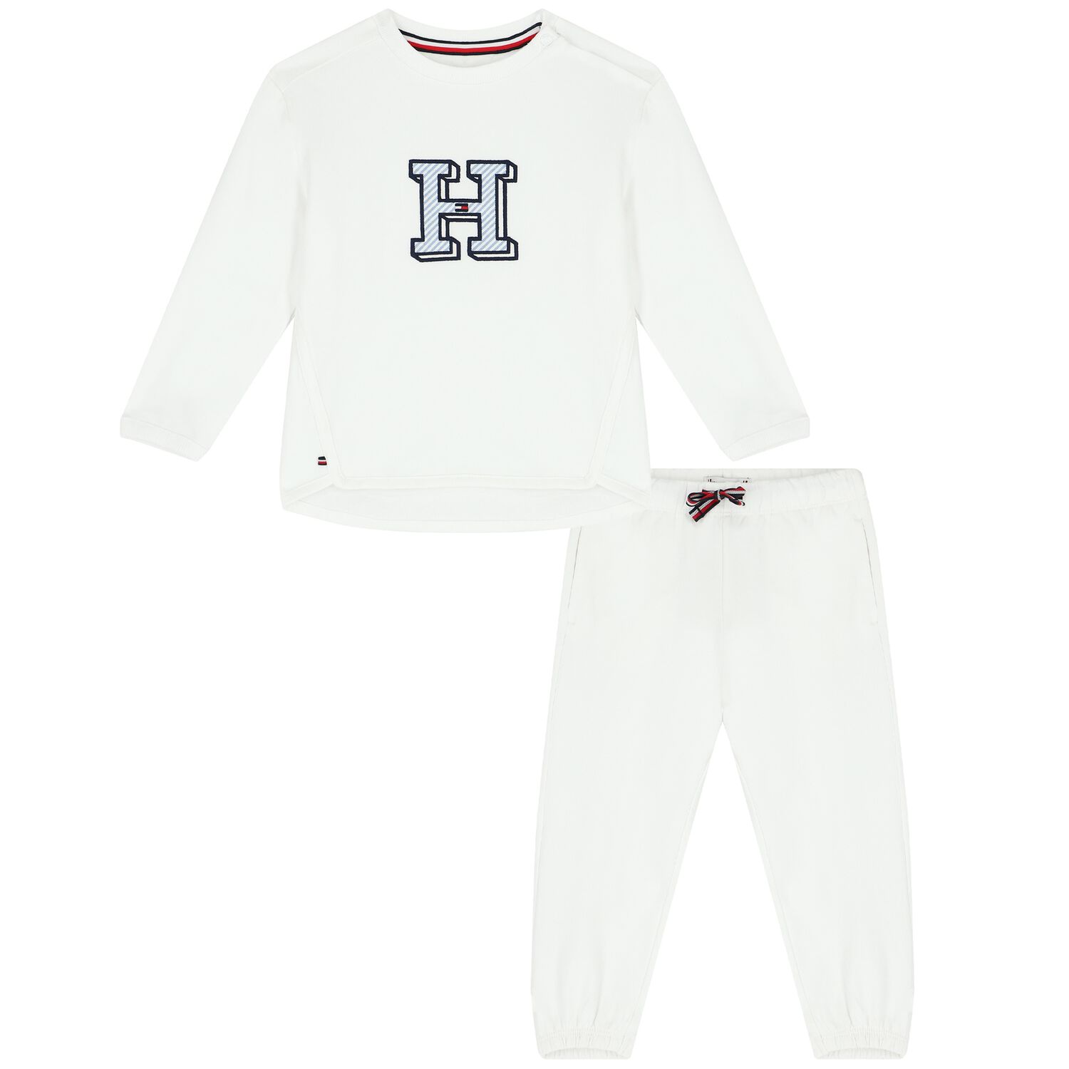 Tommy Hilfiger Baby Boys White Logo Tracksuit Junior Couture