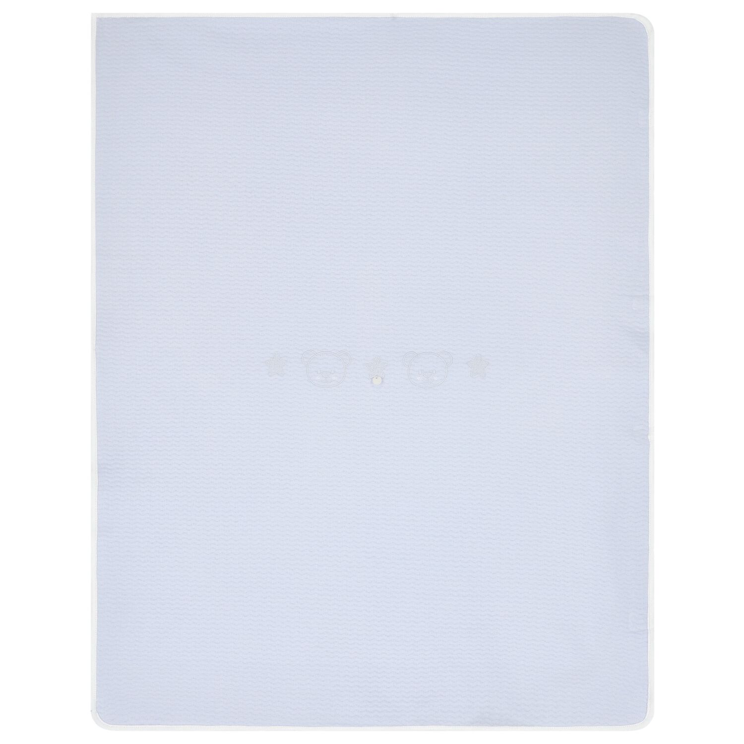 Baby Boys Blue Teddy Bear & Heart Blanket, 1, hi-res image number null