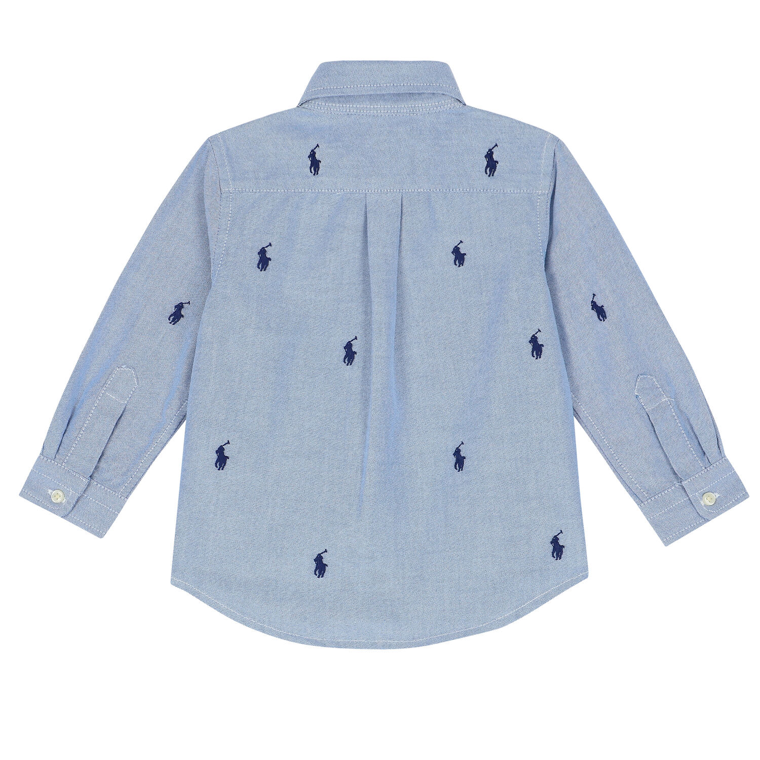 Baby Boys Blue Logo Shirt, 1, hi-res