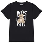 فستان بنات بالشعار بطبعه تيدى بير باللون الاسود , 2, hi-res