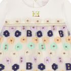 Younger Girls Ivory Logo Floral Dress, 1, hi-res