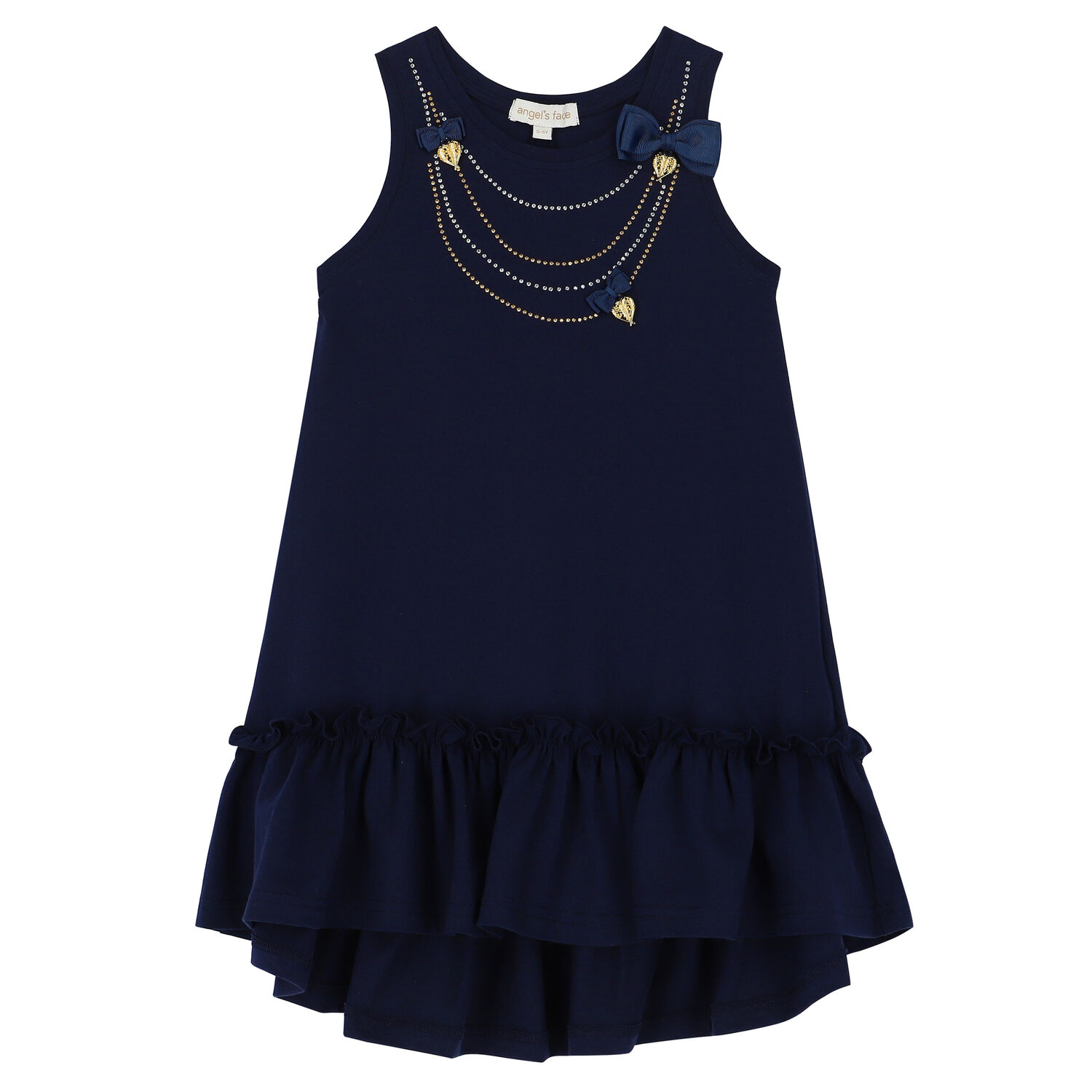 navy blue dress gold necklace Elisa Gold Pendant Necklace in Navy Abalone