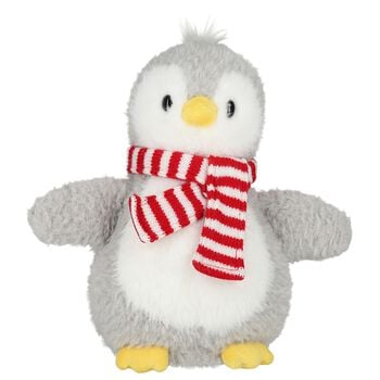 White & Grey Toboggan Twins Scarf Soft Toy ( 21CM )