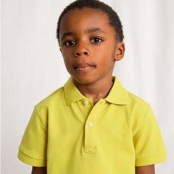قميص بشعار بولو للأولاد باللون الأصفر 