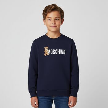 Navy Blue Teddy Bear Logo Sweatshirt