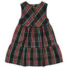Girls Green & Red Tartan Georgie Dress, 1, hi-res