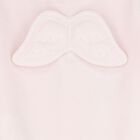Baby Girls Pink Wings Velour Babygrow, 2, hi-res