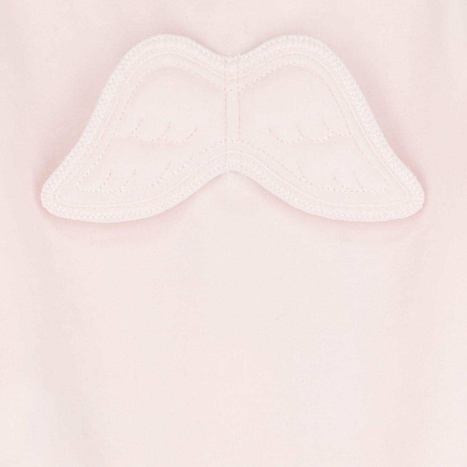 Baby Girls Pink Wings Velour Babygrow, 2, hi-res