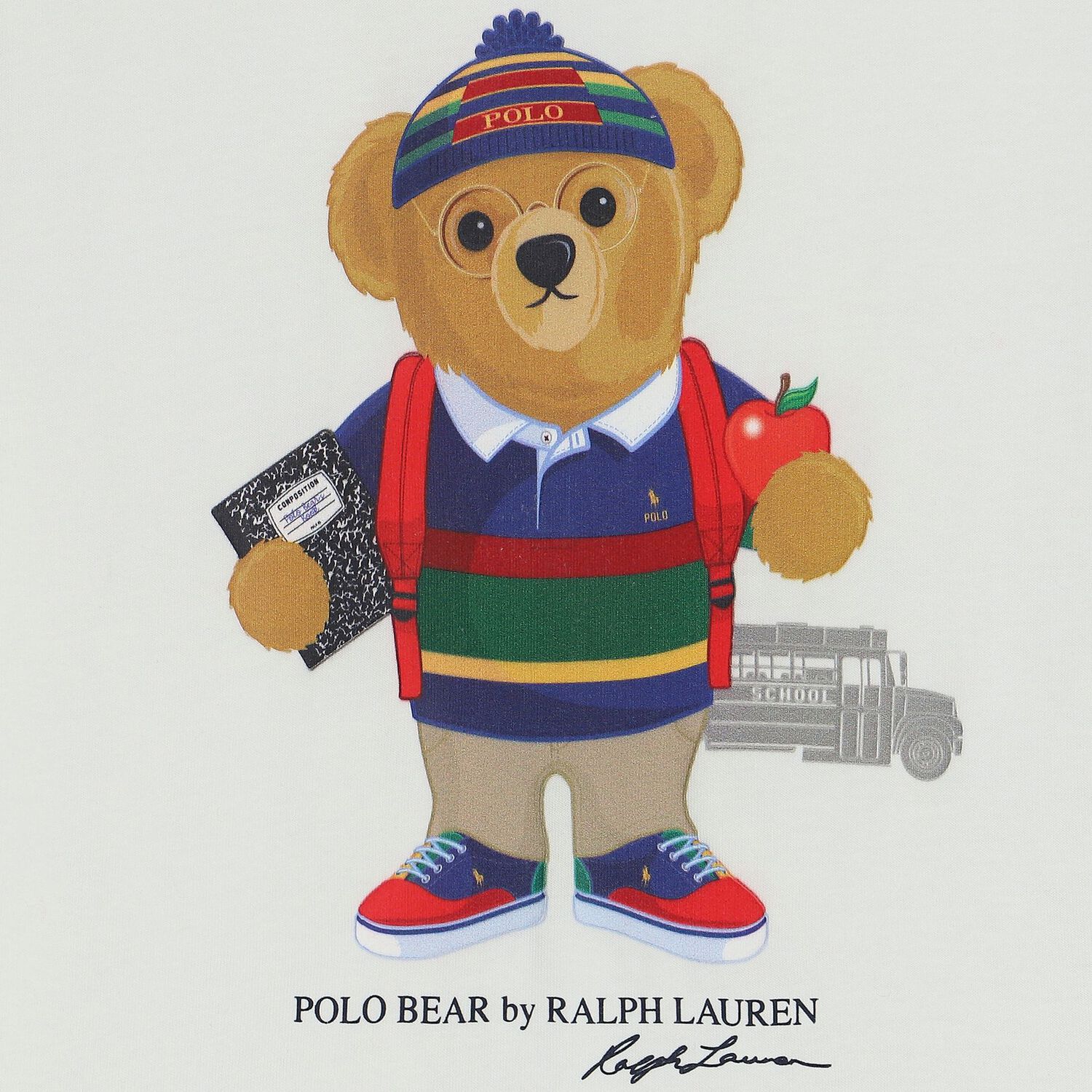 تيشيرت أولاد بطبعة الدب باللون الأبيض, 2, hi-res