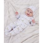Baby Boys White Animals Babygrow, 1, hi-res