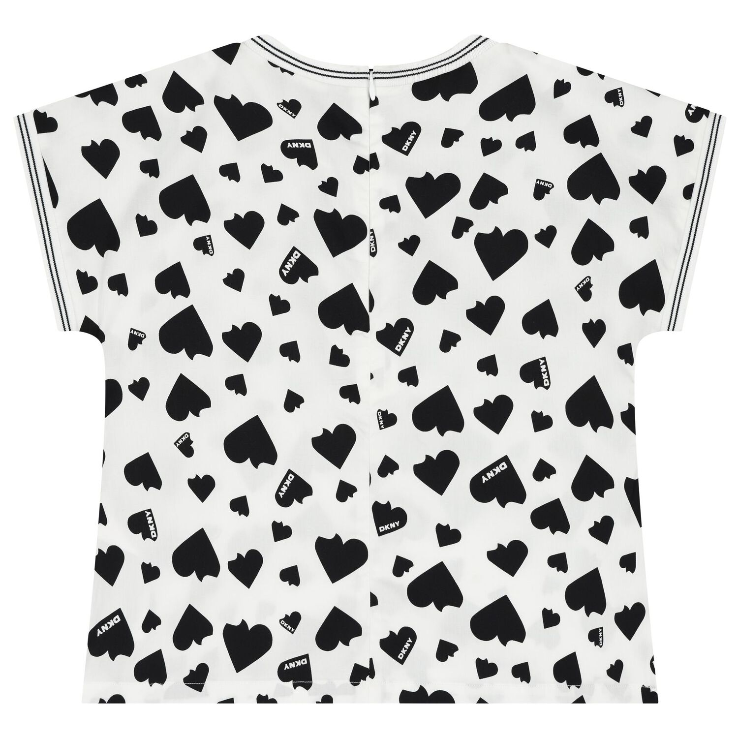 Girls White & Black Heart Blouse, 1, hi-res image number null