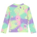 Girls Multi-Coloured Sea Shell Rash Vest, 1, hi-res
