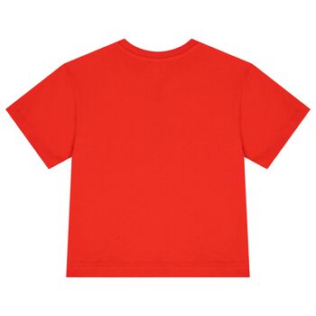 Girls Red Flower T-Shirt