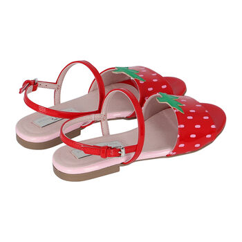 Girls Red Strawberry Sandals