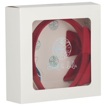 Girls Red Bow Headband