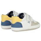 Baby Boys White & Beige Pre Walker Shoes, 1, hi-res