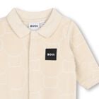 Beige Logo Babygrow Gift Set, 1, hi-res