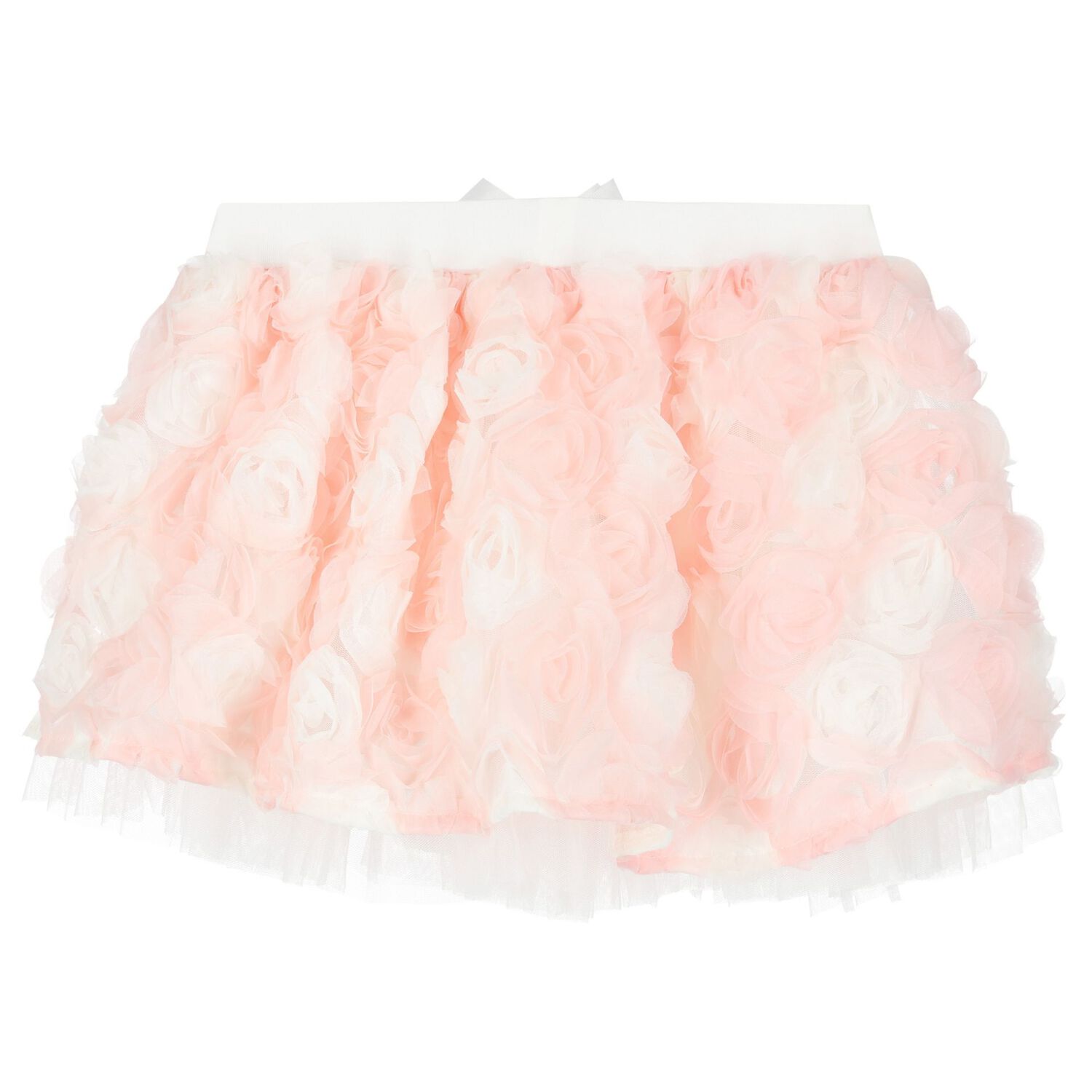 Girls Ivory & Pink Roses Skirt Set, 1, hi-res image number null