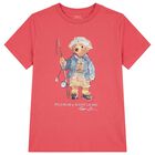 Boys Red Fishing Polo Bear T-Shirt, 1, hi-res