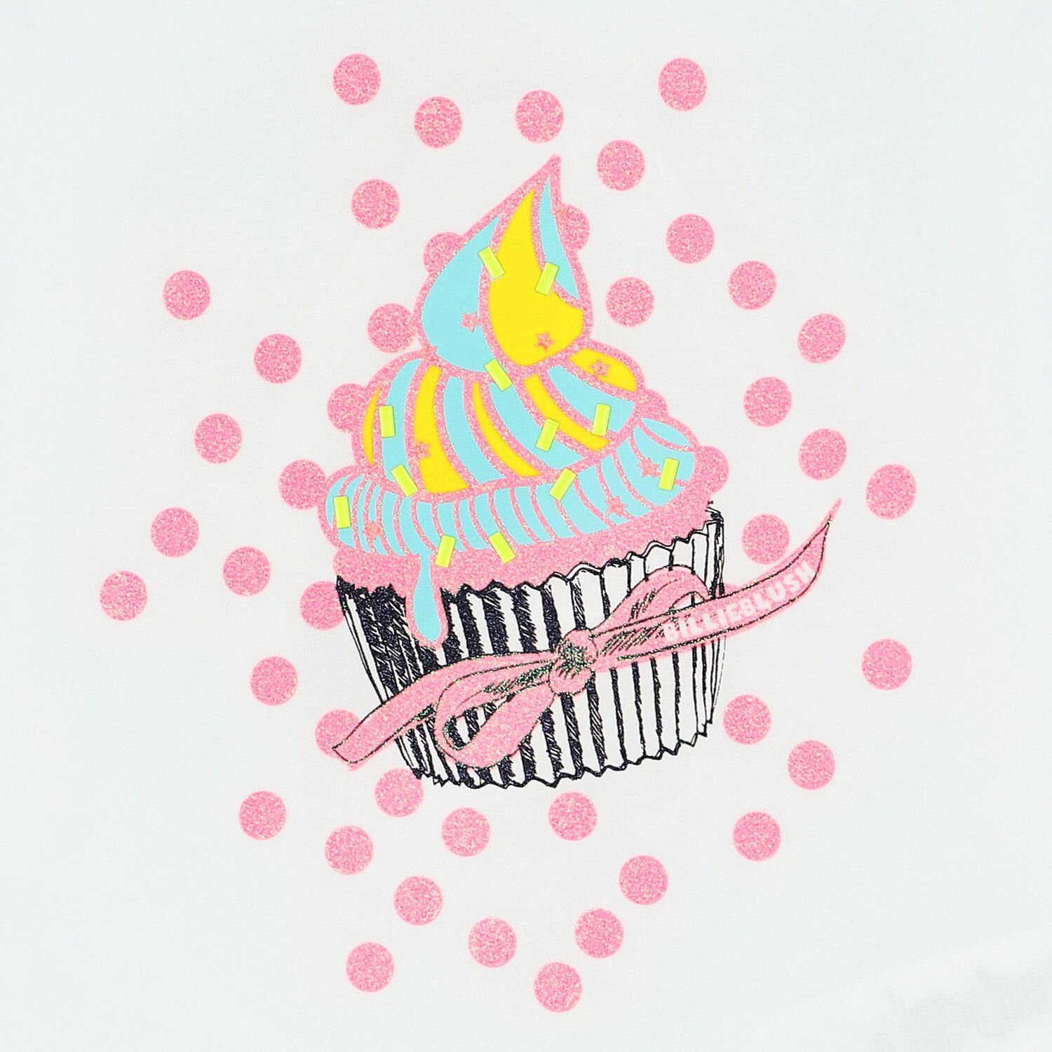Girls White Cup Cake T-Shirt, 1, hi-res