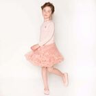 Girls Blush Pink Tulle Skirt, 2, hi-res